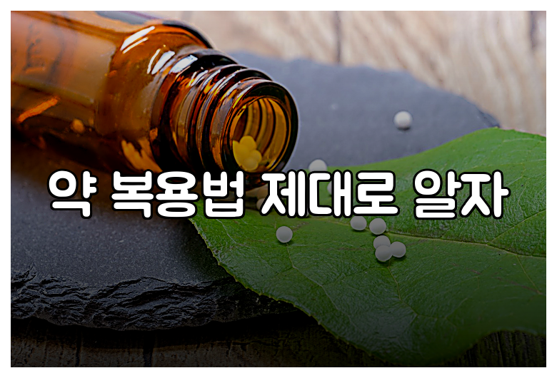 약 복용법 제대로 알자