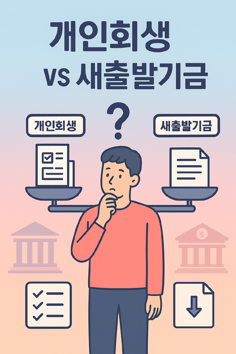 개인회생 vs 새출발기금 이미지