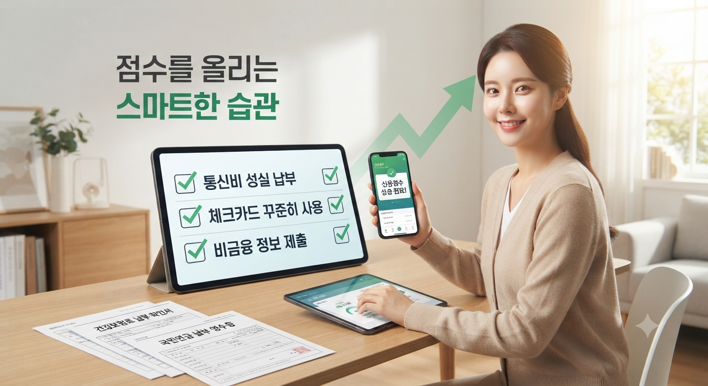 신용 점수 올리는 방법 설명 이미지
