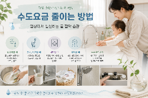 수도요금 줄이는 방법, 아기 키우며 알게 된 생활 속 물 절약 습관