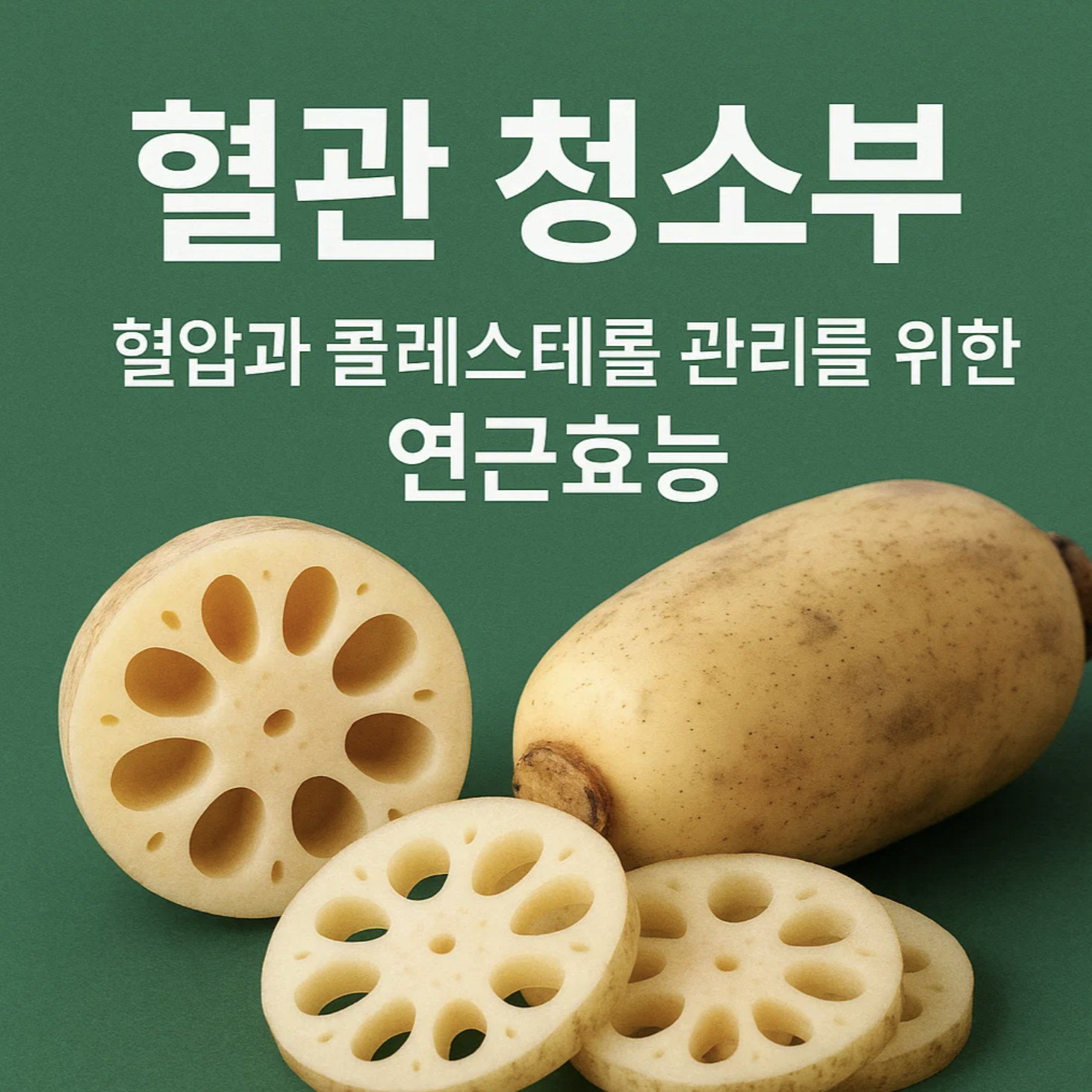 혈관 청소부, 혈압과 콜레스테롤 관리를 위한 연근효능