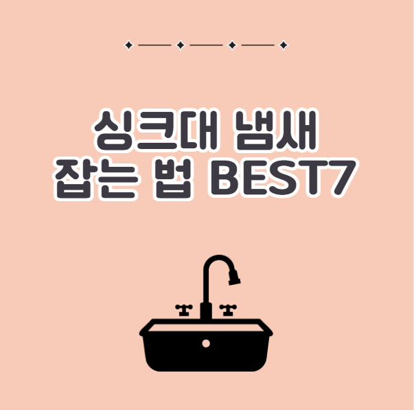 싱크대 냄새 잡는 법 7가지