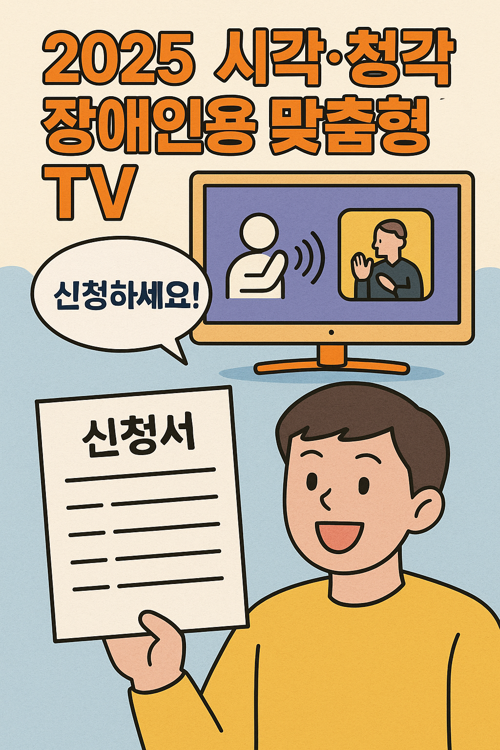 2025년 시각 청각 장애인용 맞춤형 TV보급 제도 - 신청 방법, 신청 조건, 대상자, 신청 기간 안내