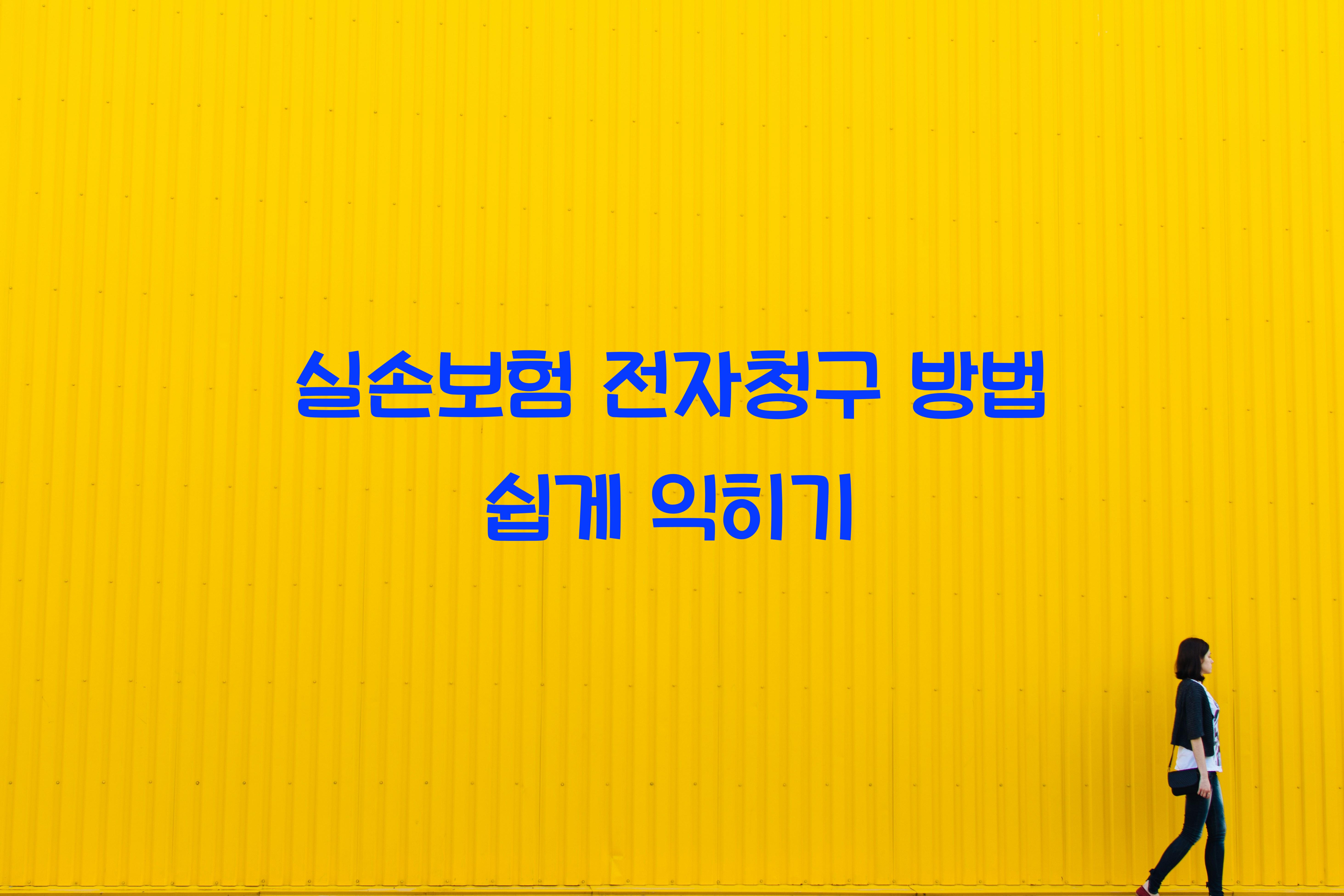 실손보험 전자청구 방법