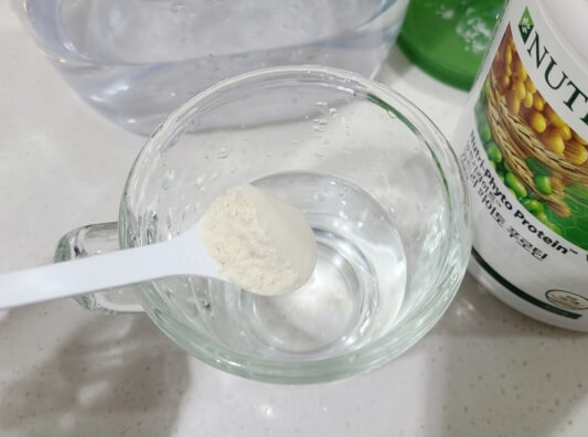 암웨이 프로틴 분말 사진