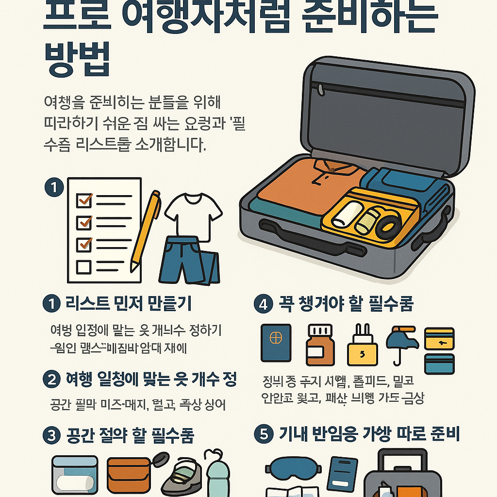 여행 짐 싸는 법 꿀팁 총정리