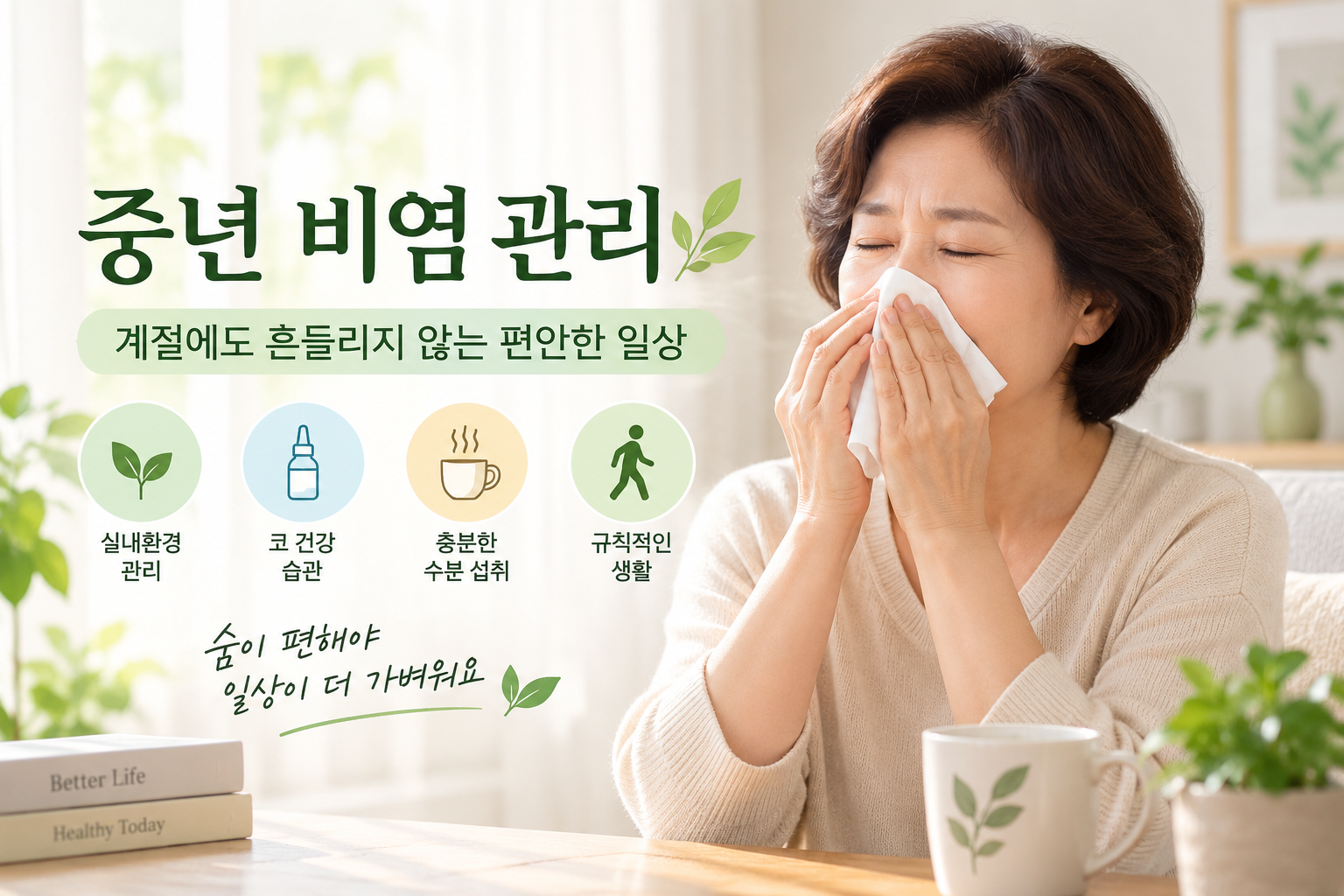 중년 환절기 비염 관리, 매년 환절기를 보내며 만들어진 나의 생활 습관