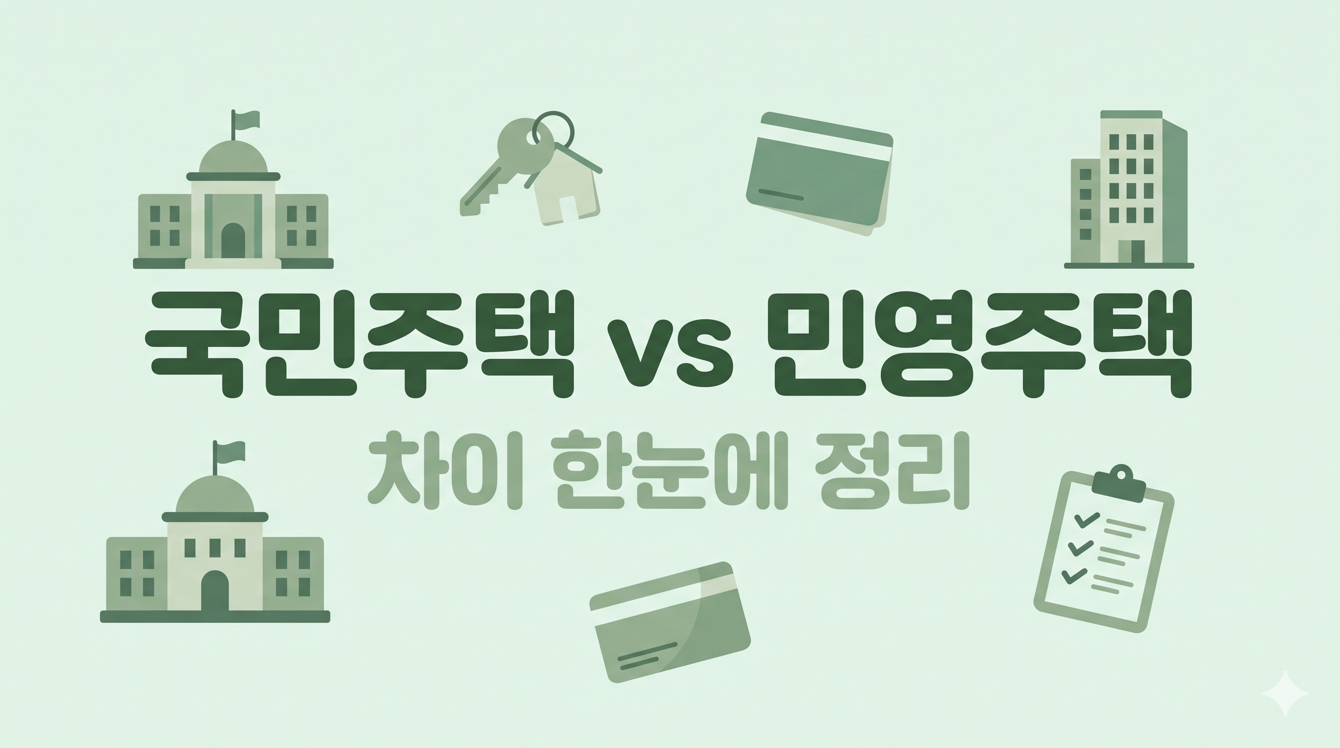 국민주택과 민영주택 차이 비교 &mdash; 공급 주체&middot;청약 자격&middot;당첨자 선정 방식 정리 썸네일