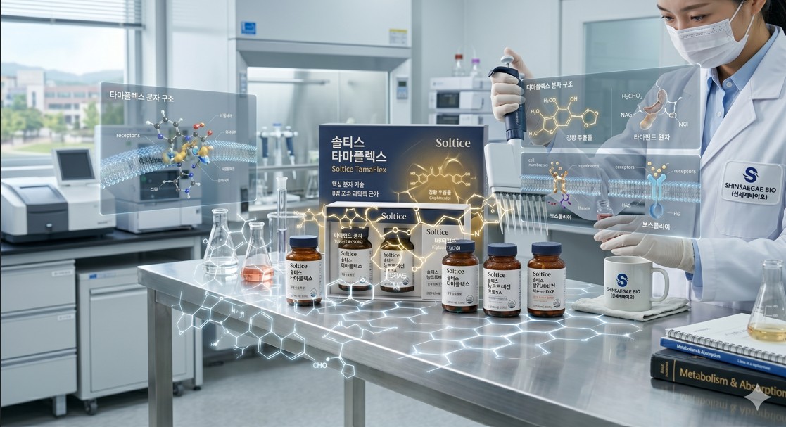 신세계바이오 연구실에서 성분을 배합하는 정교한 연구원의 손길