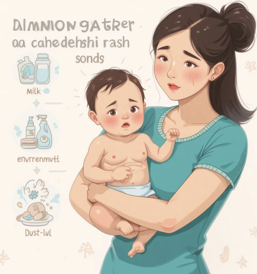 아기 알레르기 검사 및 대처 이미지