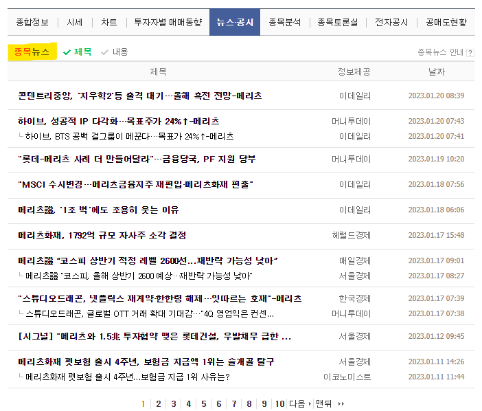 메리츠화재 주가 전망 및 기업 분석 목표 배당금 주식 수익률