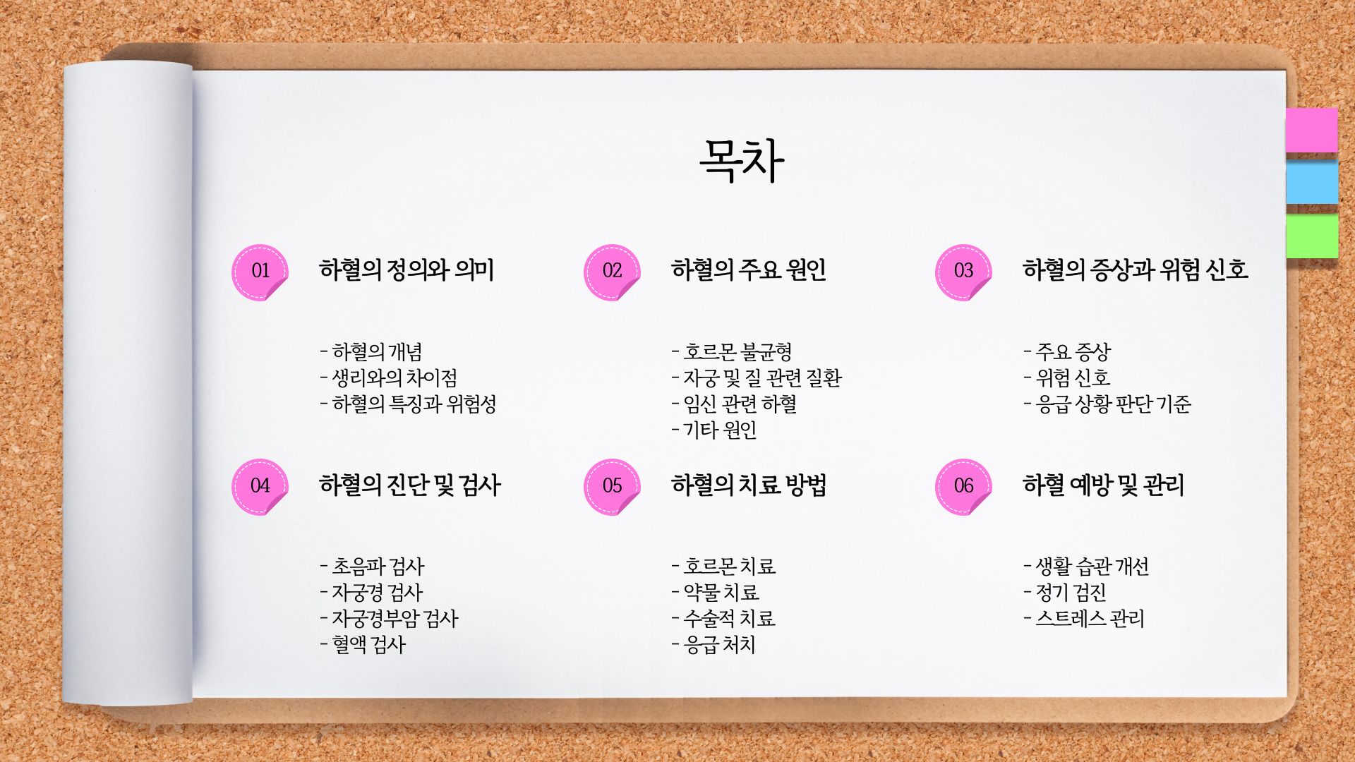 하혈의 원인