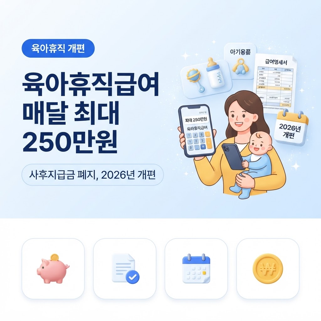 2026년 육아휴직급여 개편 사후지급금 폐지 월 상한액 안내 썸네일