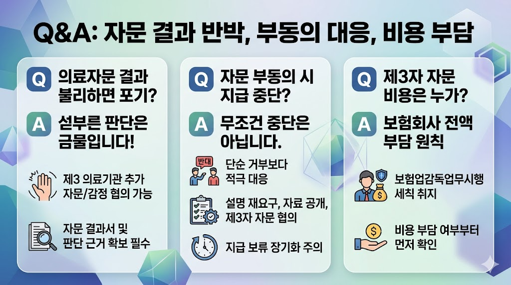 의료자문 동의 시 보험금 감액&middot;보류&middot;거절로 이어지는 손실 포인트 설명