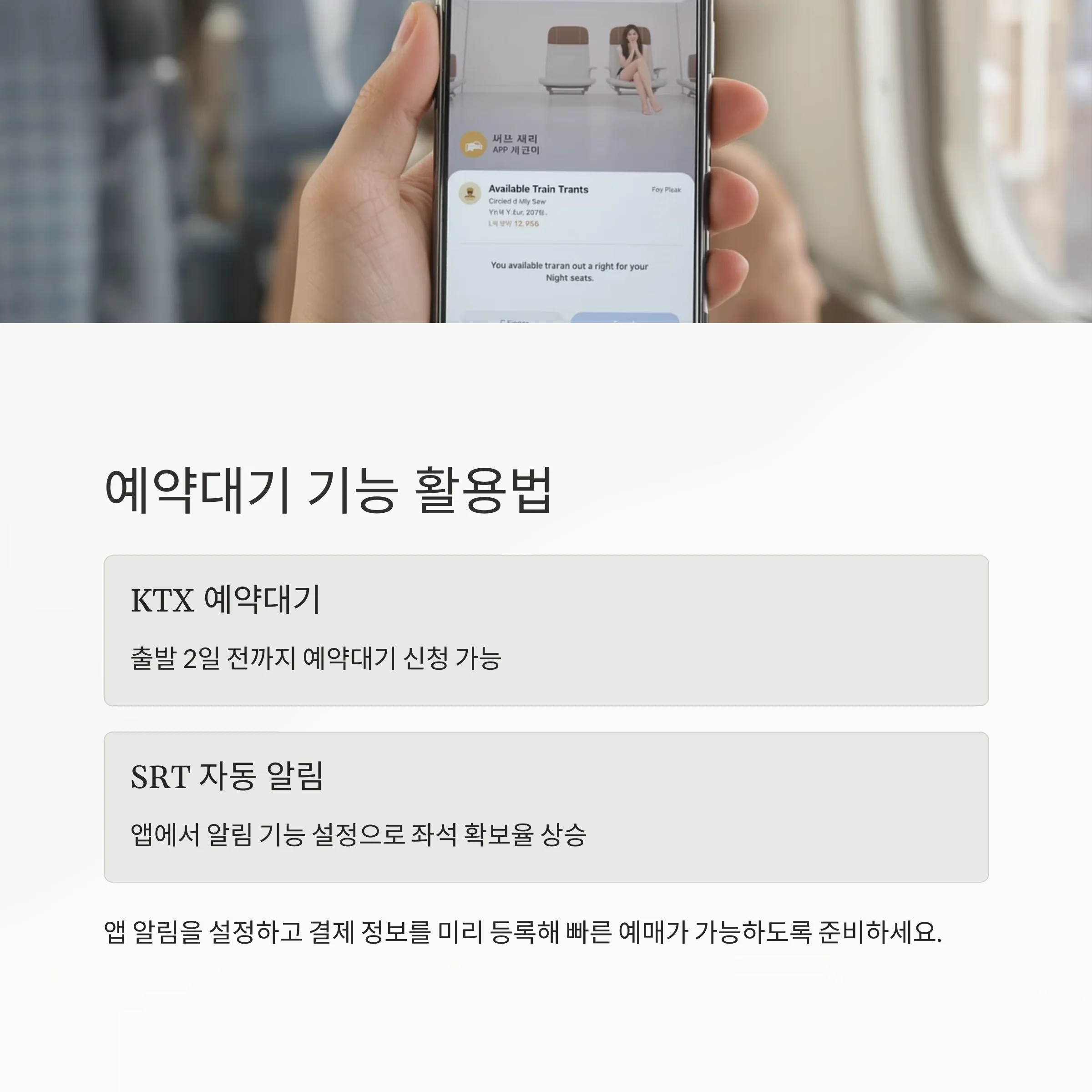 KTX·SRT 실속 할인부터 취소표 공략