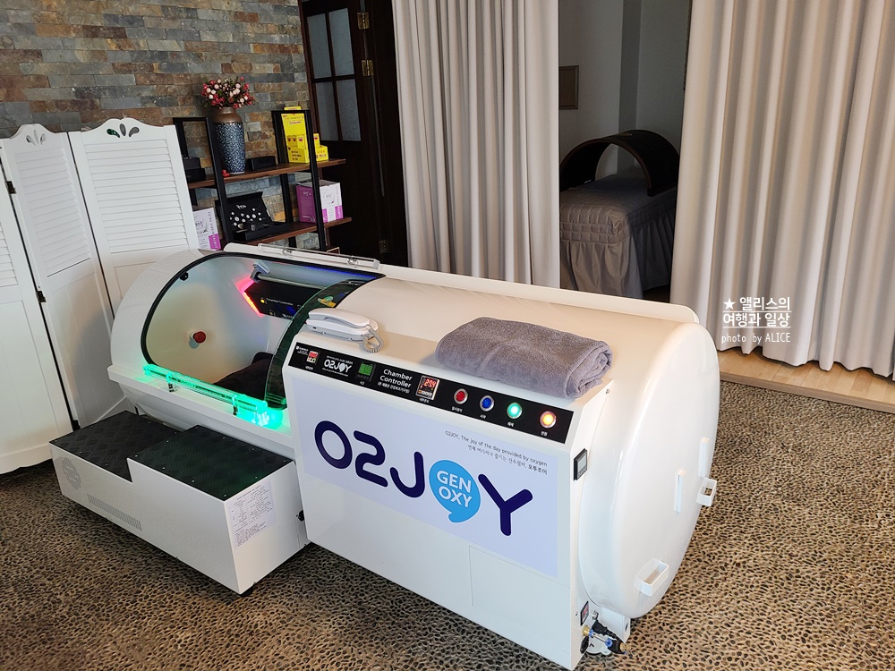 제주 고압 산소캡슐에서 근육피로 풀어주기, 제주 올레 리조트 스파 프로그램 가격