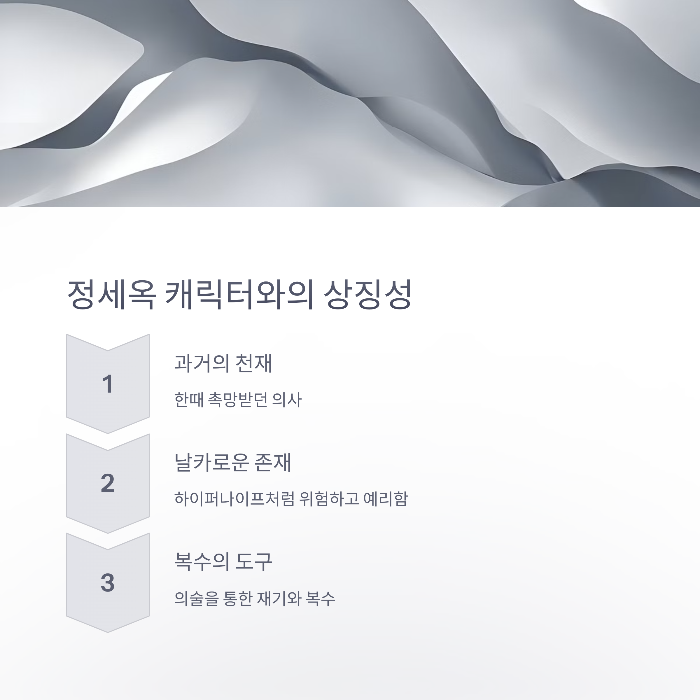 정세옥 캐릭터와의 상징성