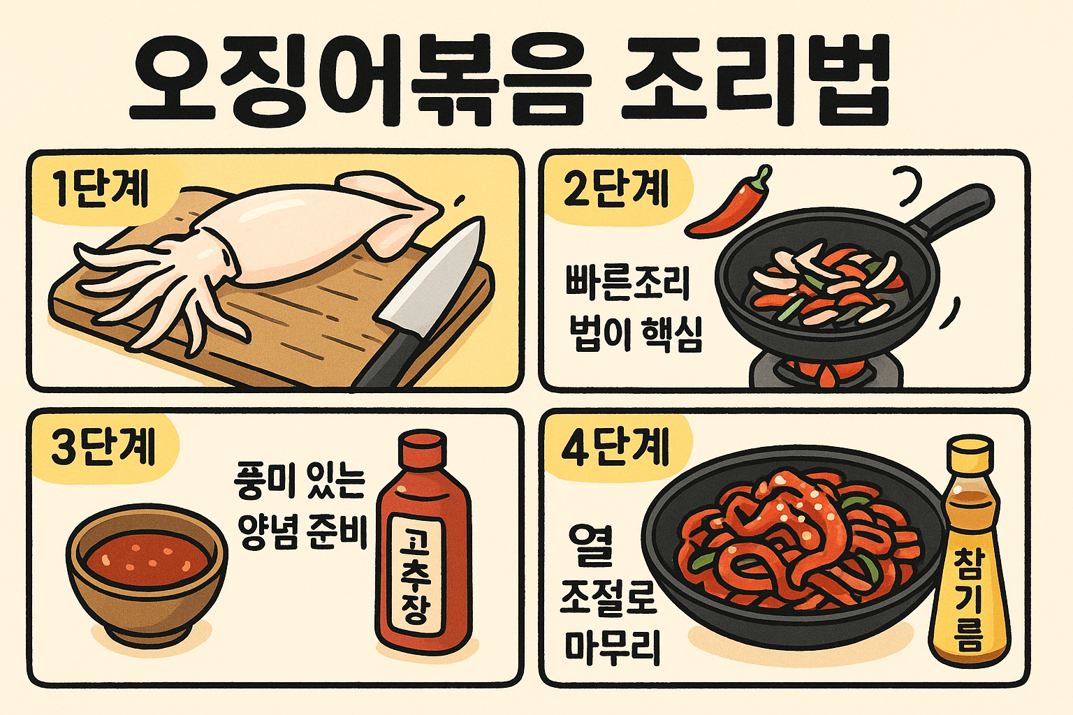 오징어볶음, 질기지 않게 만드는 조리법