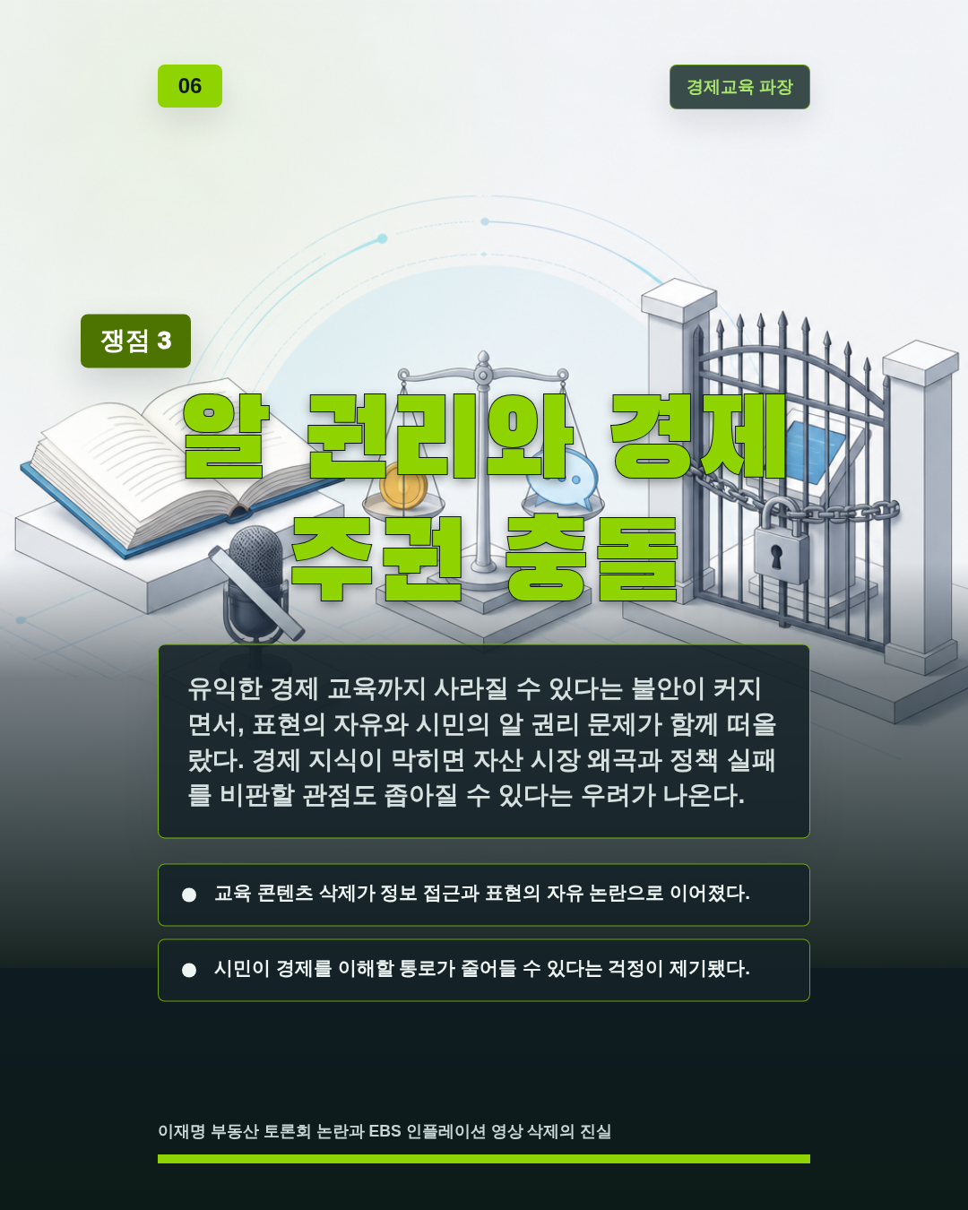 알 권리와 경제 주권 충돌