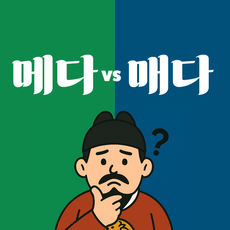 맞춤법 메다VS매다