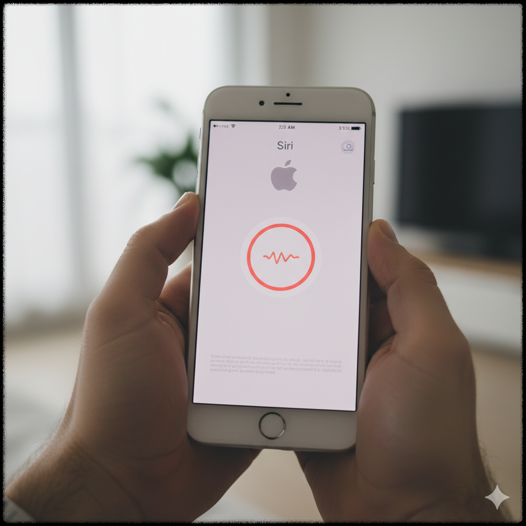 아이폰에서 Siri가 작동하지 않는 모습