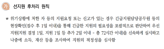 긴급복지 생계지원금