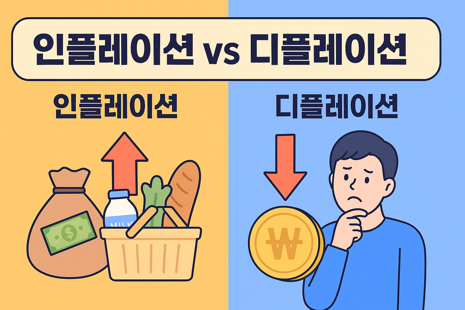 인플레이션 vs 디플레이션