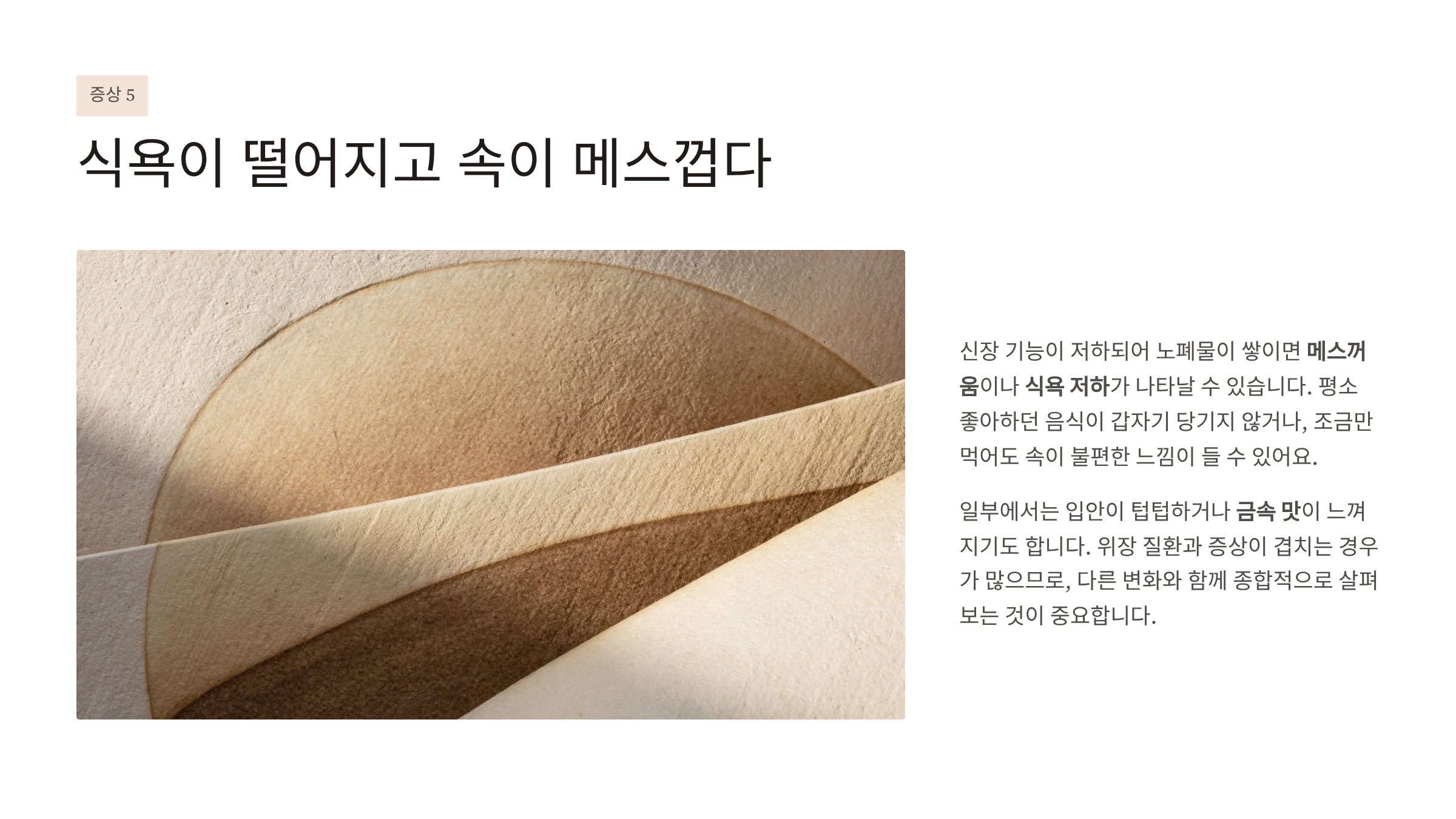 신장이 안좋으면 나타나는 증상