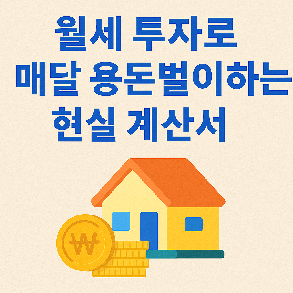 월세 투자로 매달 용돈벌이하는 현실 계산서