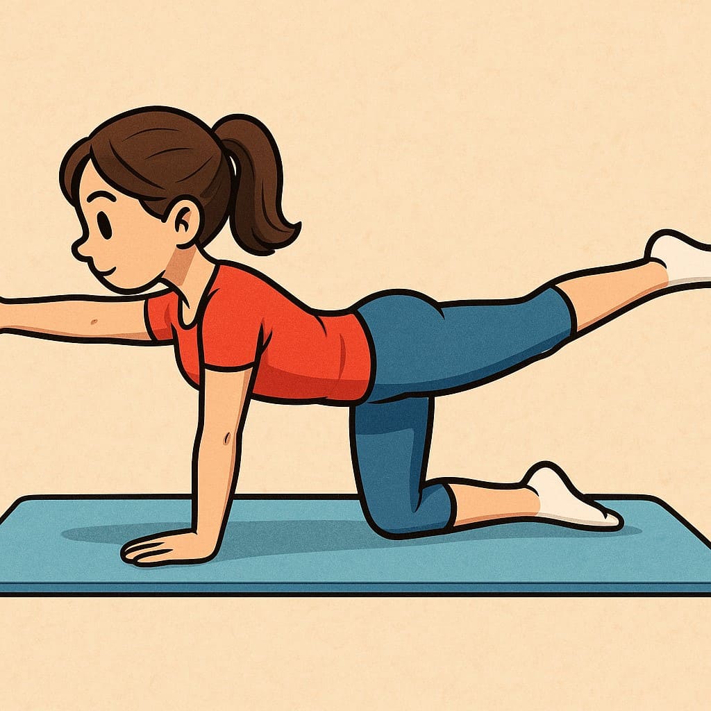 허리근육강화운동인버드독