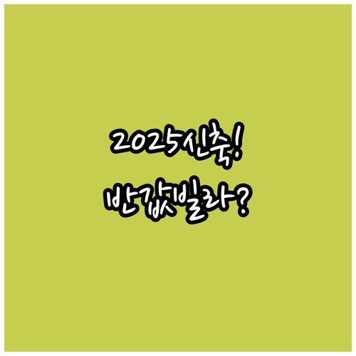 2025년 신축부터 수상 빌라까지 몰..