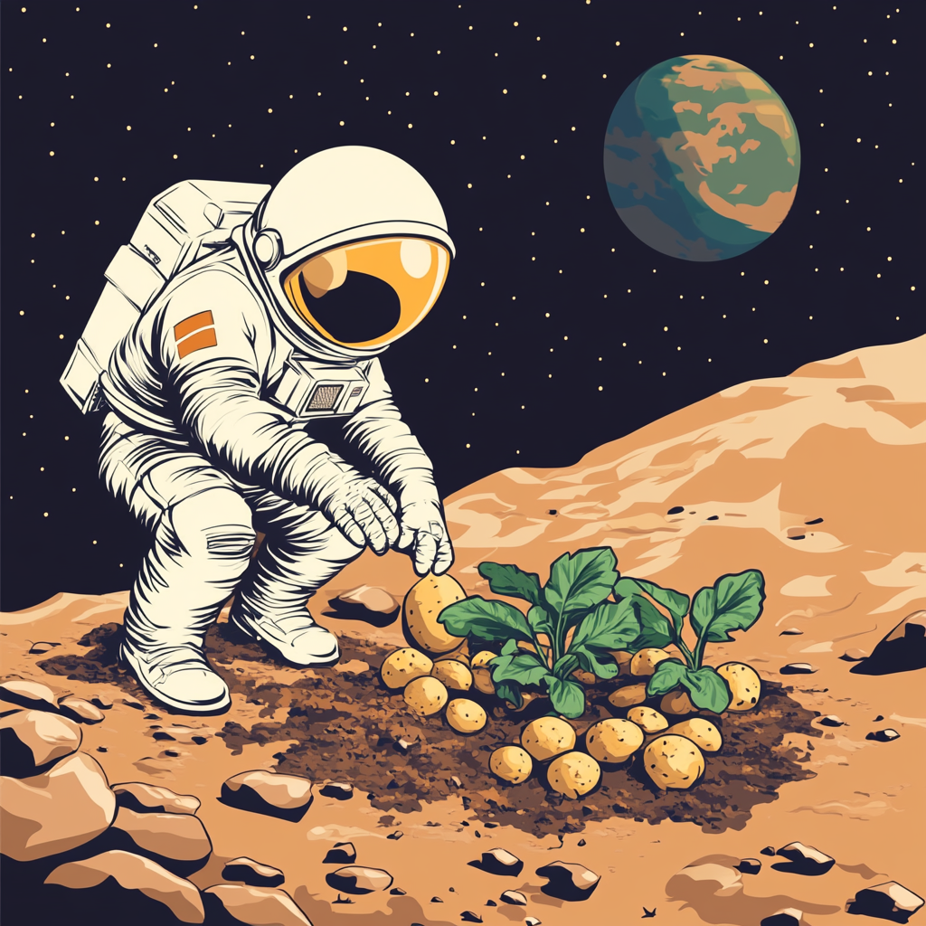 우주에서 감자 재배 이론과 실제 차이는?