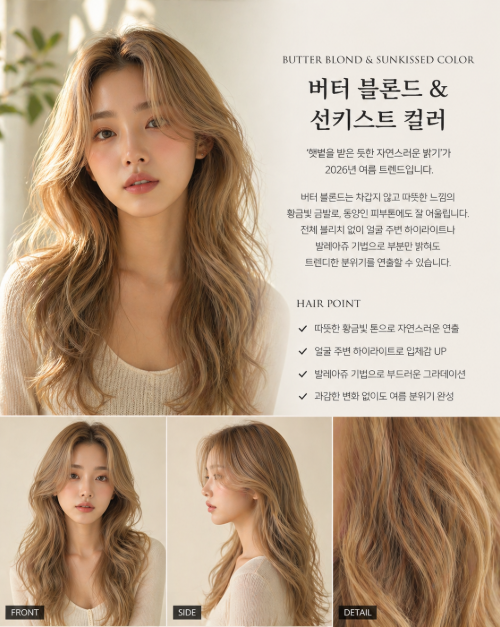 버터 블론드 & 선키스트 컬러