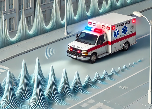 도플러 현상을 표현한 그림