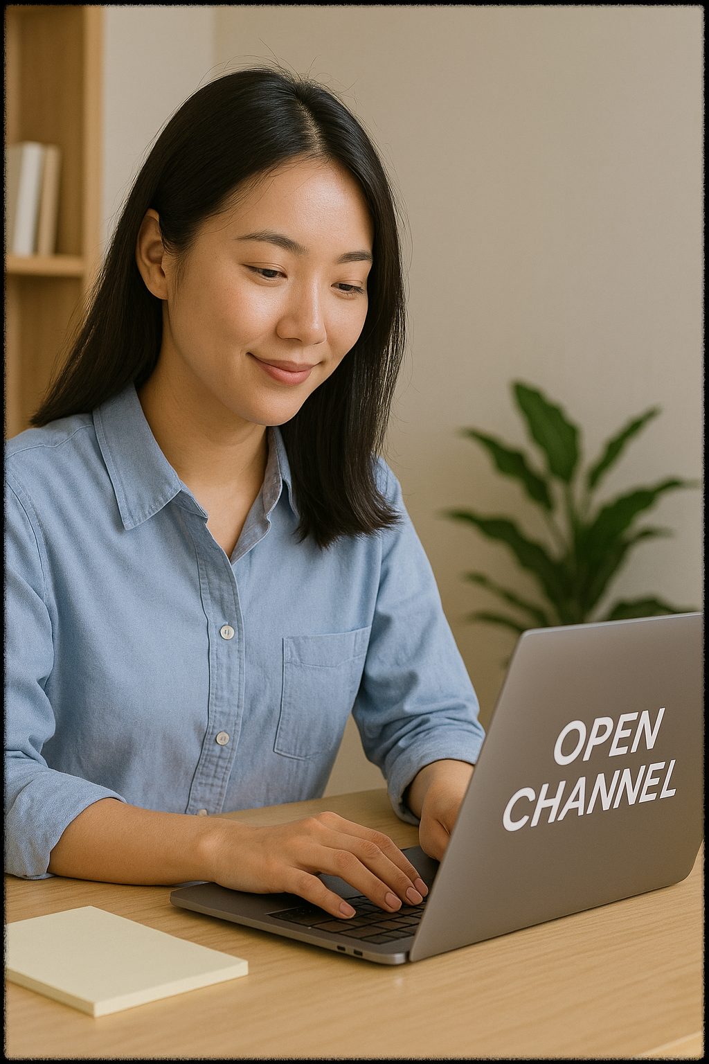 오픈채팅 운영으로 부업을 준비하는 여성