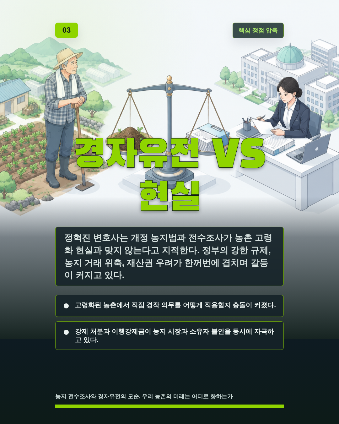 경자유전 VS 현실