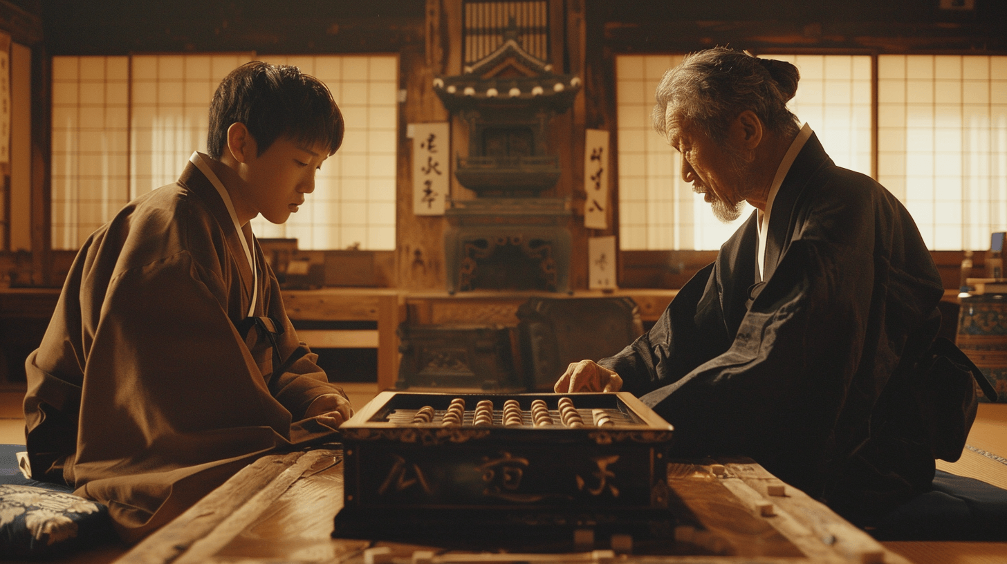 바둑-대결을-하는-아이와-노인