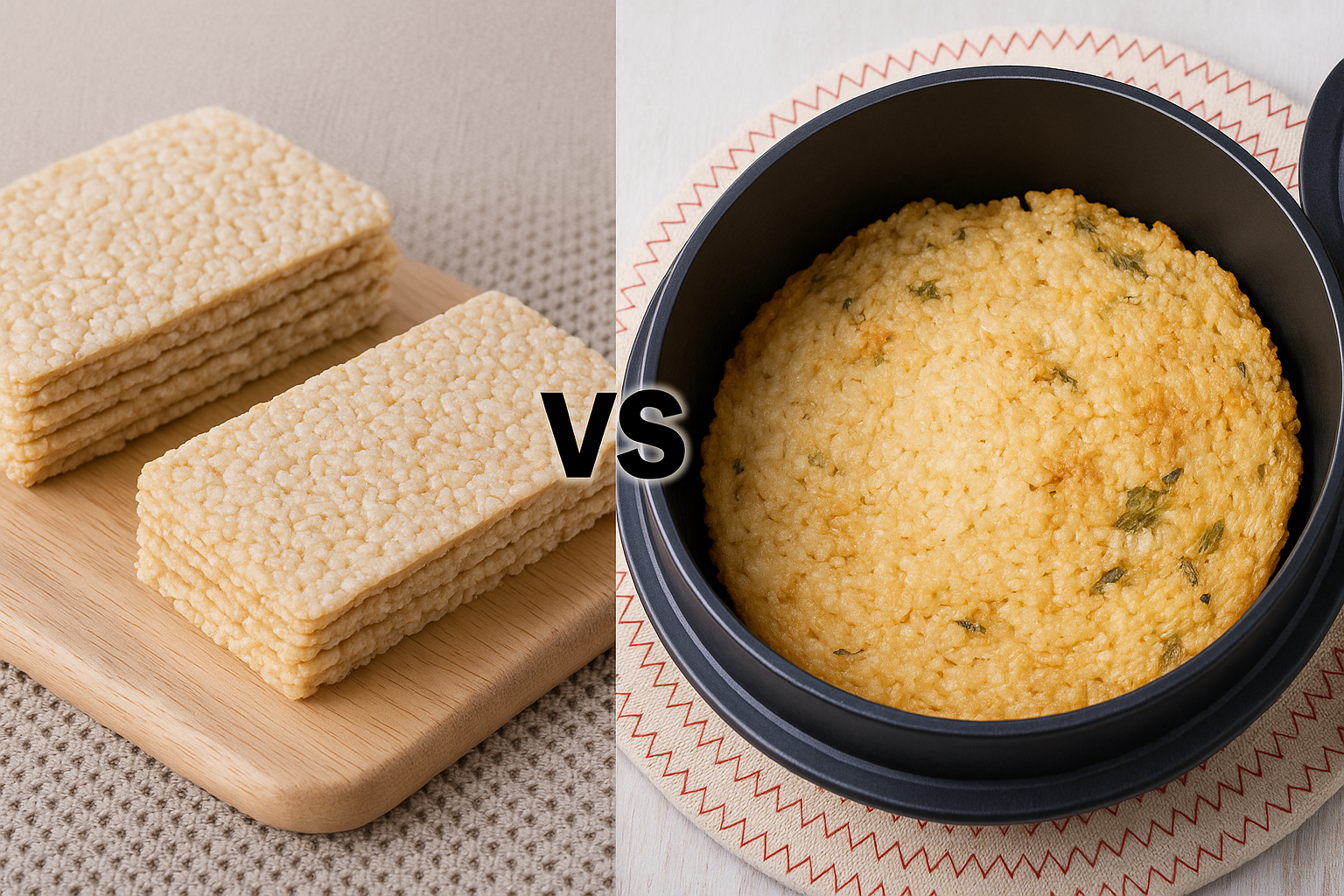 &quot;시판 vs 수제 누룽지 장단점&quot;에 대한 이미지입니다.