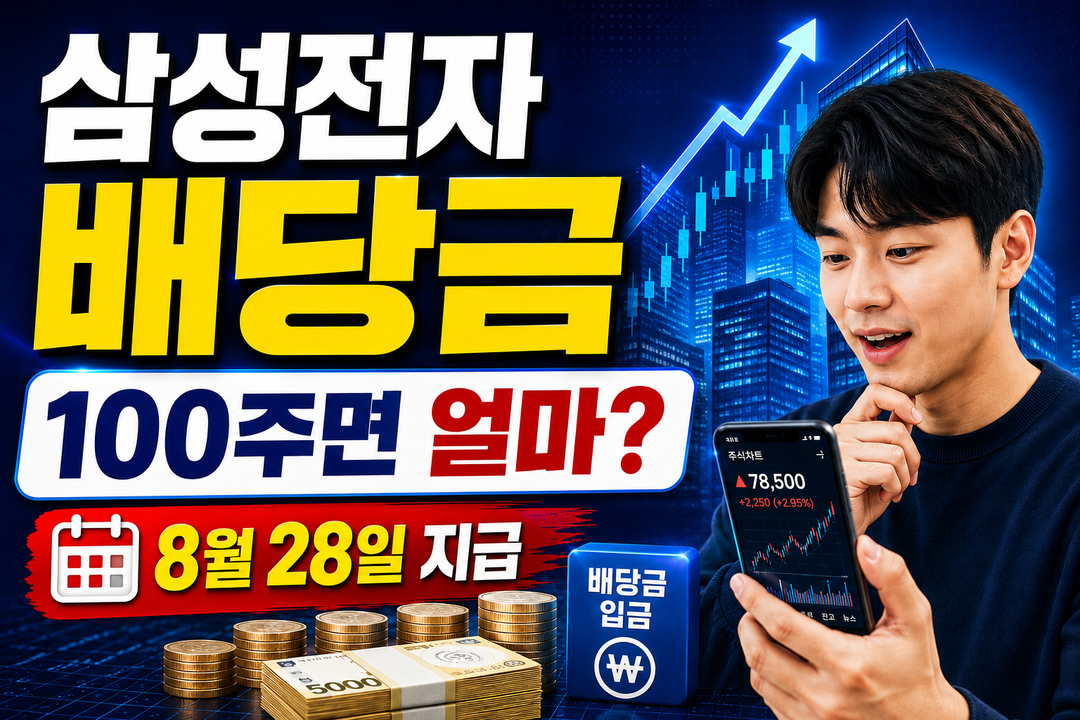 삼성전자 주당 374원 분기배당 100주 예상 지급액과 배당금 확인방법