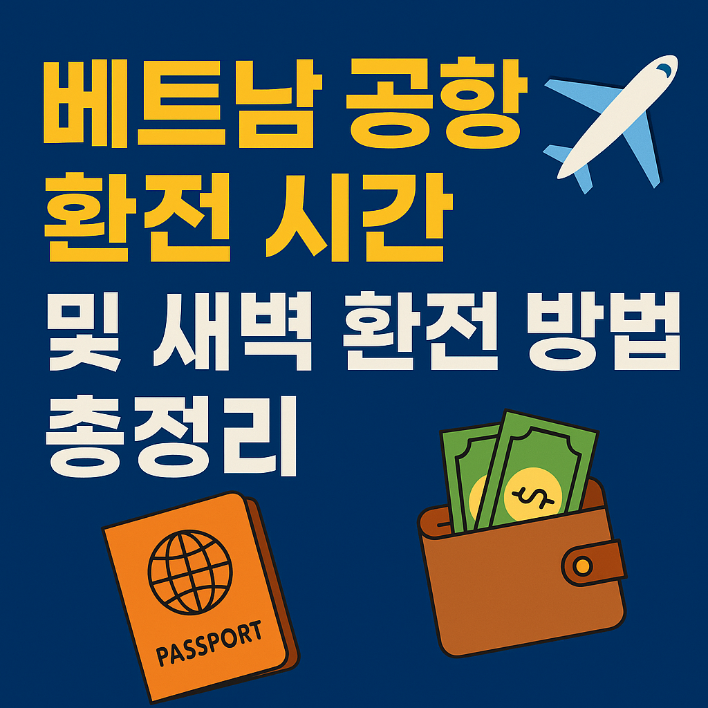 베트남 공항 환전 시간 및 새벽 환전 방법 총정리