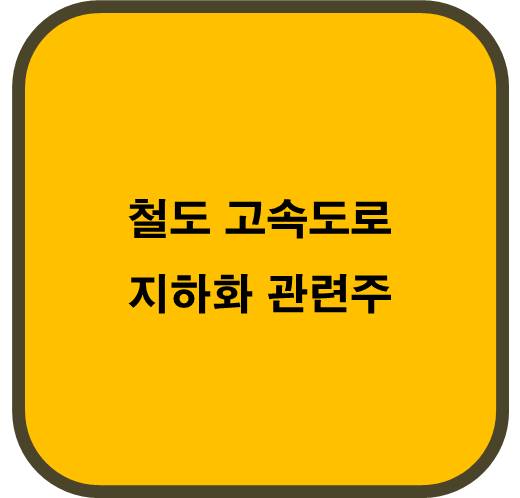 철도 고속도로 지하화 개발 관련주 5종목