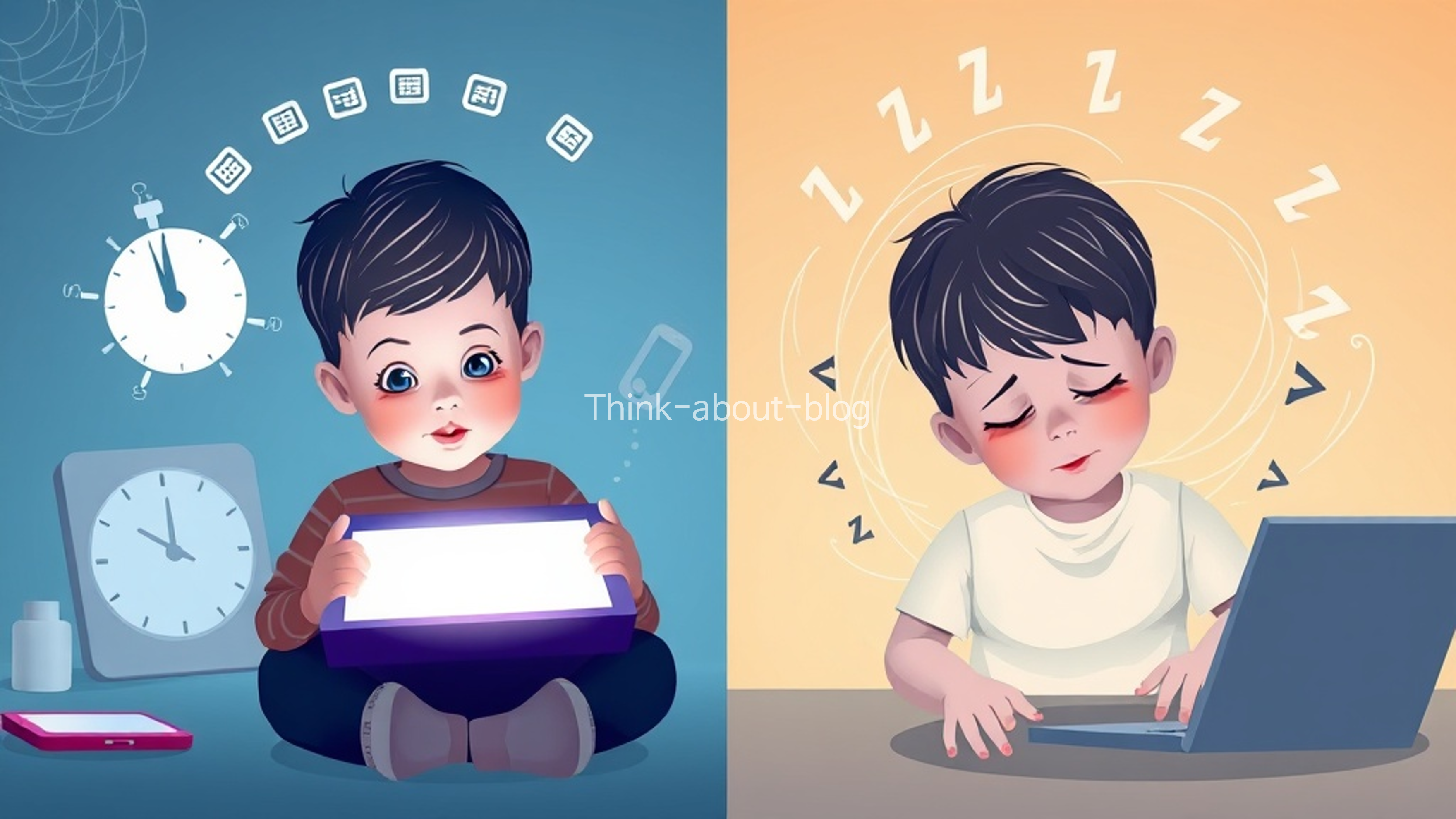 디지털 기기 시대, 어린이의 눈 깜박임 빈도와 뇌 피로의 관계