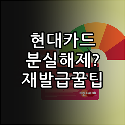 현대카드 분실신고 해제 방법과 재발급..