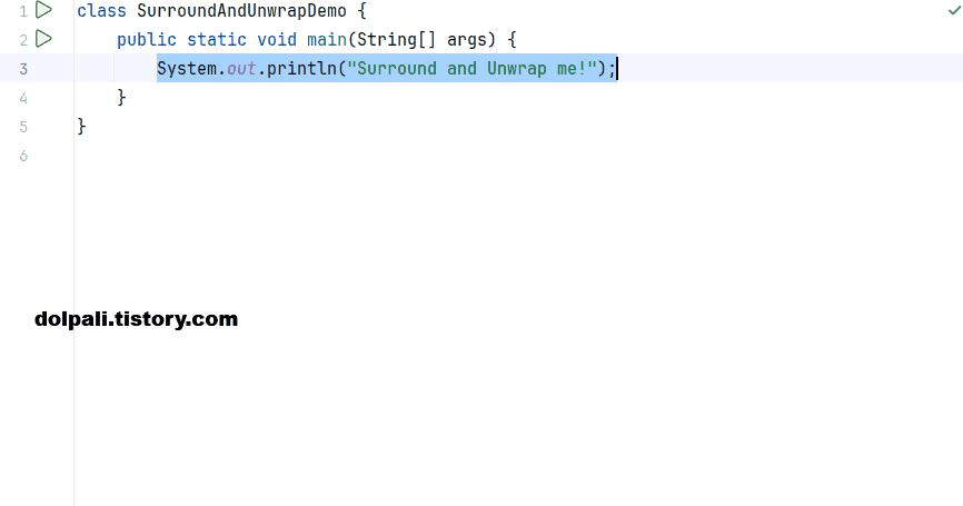 퇴근이 빨라지는 인텔리제이(IntelliJ) 꿀팁-둘러싸기