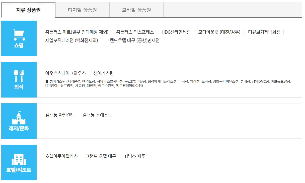 홈플러스 종이 상품권