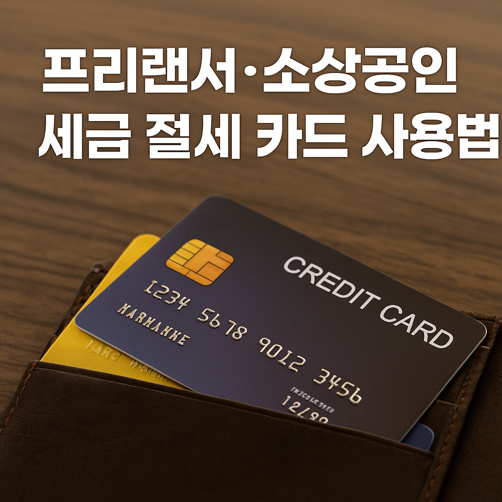 프리랜서·소상공인 세금 절세 카드 사용법