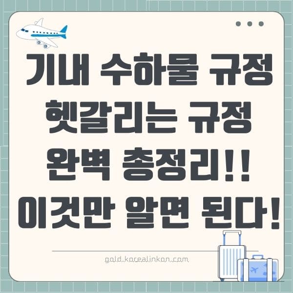 기내 수하물 규정 헷갈리는 규정 완벽 정리! 이것만 알면 문제없다! ✈️