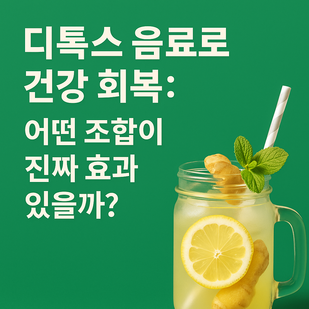 디톡스 음료로 건강 회복