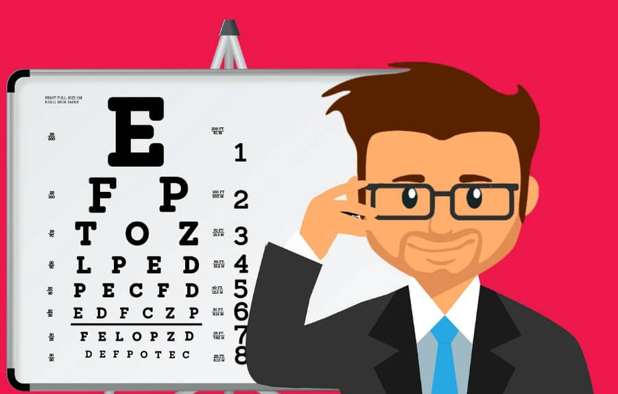 안과 검사하는 사진