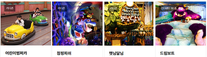 90cm이상 이용가능 놀이기구 - 보호자 동반